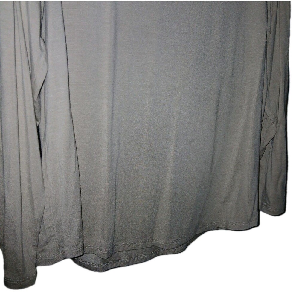 NWT CHICOS Womens 3 XL Karina Shirtail Long Sleeve Knit Top Solid Putty Beige - Picture 3 of 9